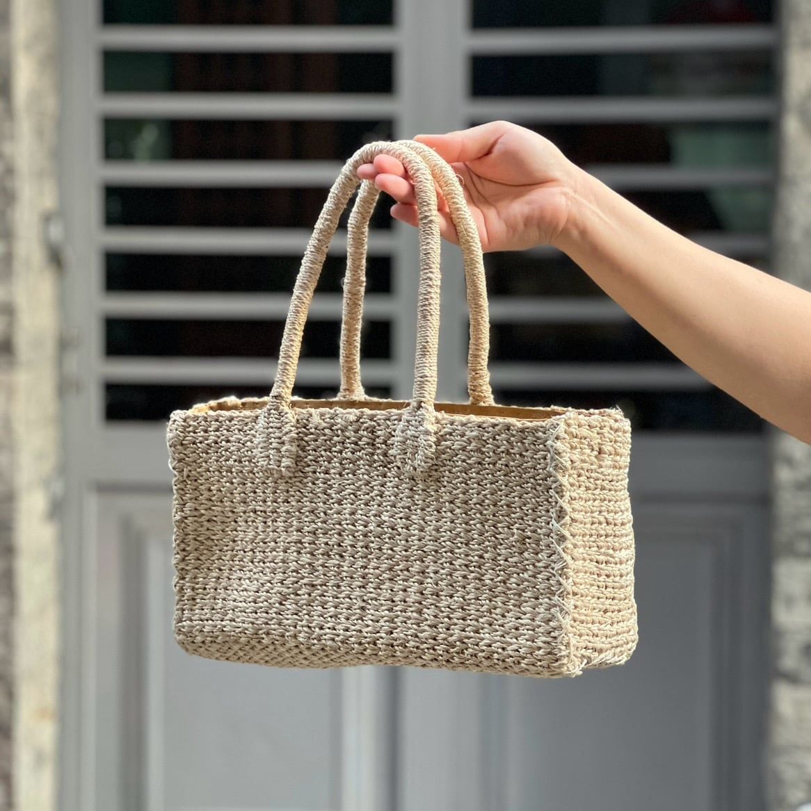 KAHON - Túi Cói Abaca Storage Box Bag Hình Hộp Chữ Nhật