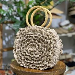 THƯỢC DƯỢC - Túi Cói Abaca Cỡ Nhỏ Phối Quai Xách Tay Bằng Cành Cây