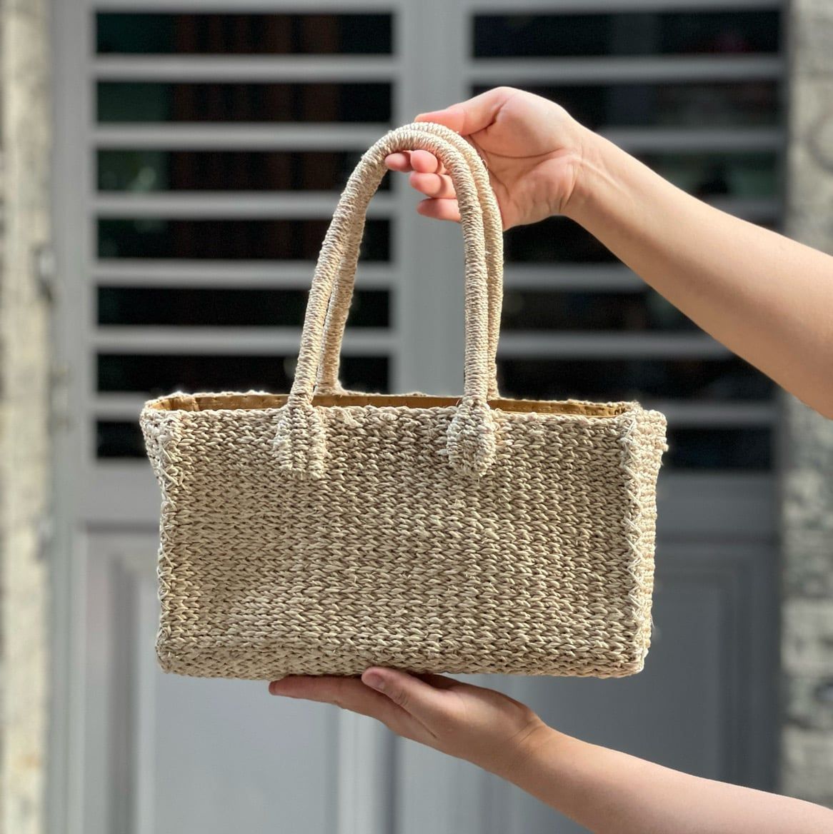 KAHON - Túi Cói Abaca Storage Box Bag Hình Hộp Chữ Nhật