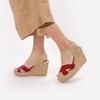 VÂN GIANG - Sandal Cói Đế Xuồng Quai Chữ X Phối Quai Thun 10cm