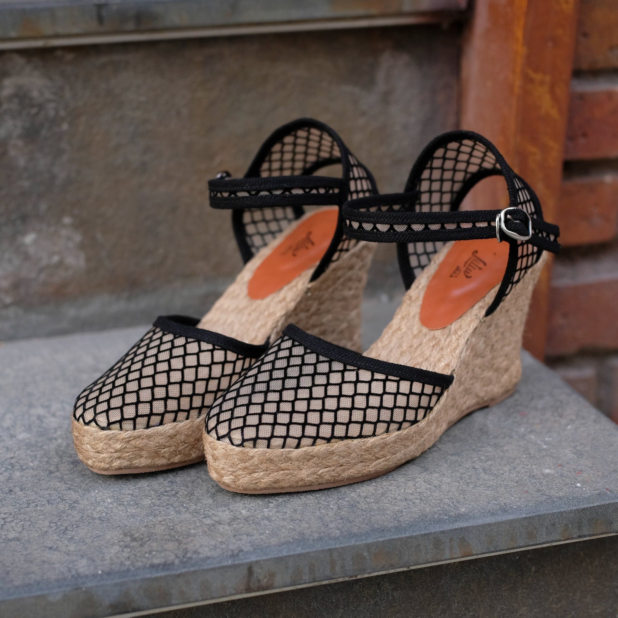 LACE - Cao Gót Kín Mũi Vải Dệt Trong Suốt Gót Mảnh 8cm