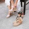 LACE - Cao Gót Kín Mũi Vải Dệt Trong Suốt Gót Mảnh 8cm