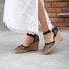 LACE - Cao Gót Kín Mũi Vải Dệt Trong Suốt Gót Mảnh 8cm