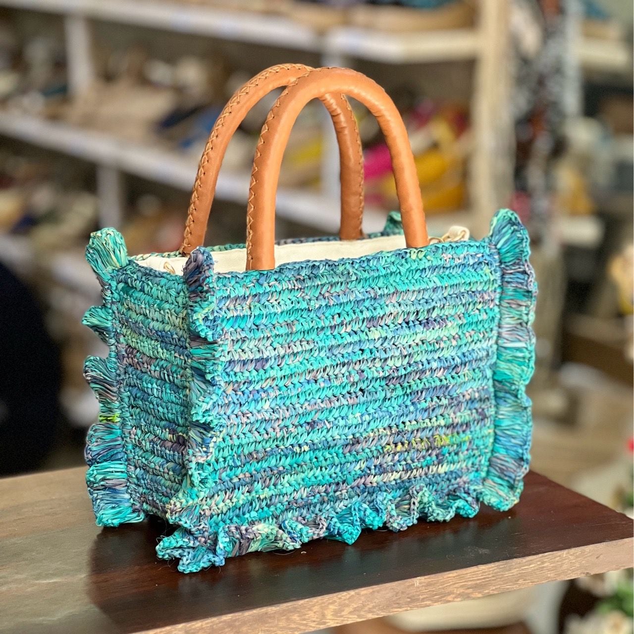 Túi Hộp Chữ Nhật Cói Sợi Cọ Raffia Cao Cấp - PIXEL