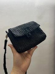 Túi Cói Abaca Hình Hộp Chữ Nhật Nắp Gập - BỒ KẾT