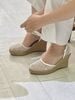 LACE - Cao Gót Kín Mũi Vải Dệt Trong Suốt Gót Mảnh 8cm