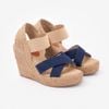 VÂN GIANG - Sandal Cói Đế Xuồng Quai Chữ X Phối Quai Thun 10cm