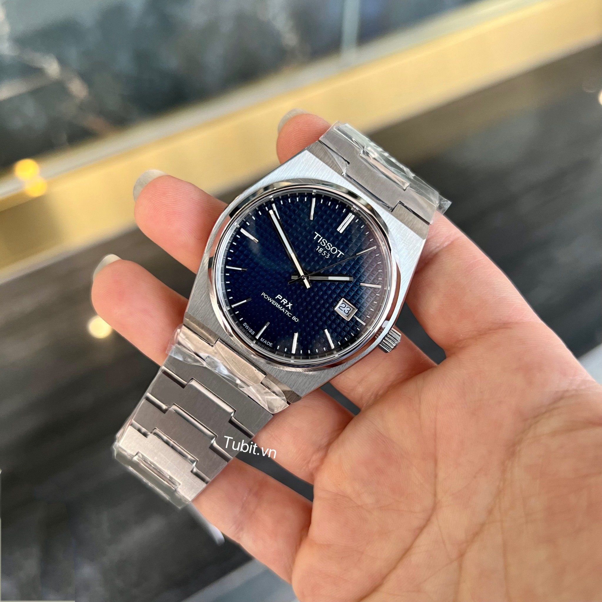 Đồng hồ cặp đôi Tissot PRX Powermatic80 T137.407.11.041.00 & T137.207.11.041.00 bản máy cơ ETA , deepblue Rep1:1