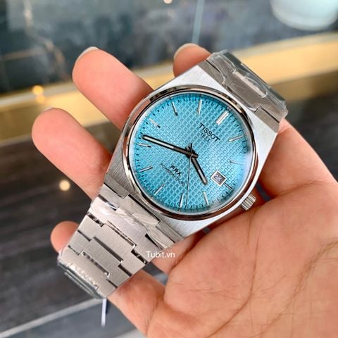 Đồng hồ cặp đôi Tissot PRX Powermatic80 T137.407.11.351.00 & T137.207.11.351.00 bản máy cơ ETA , iceblue Rep1:1