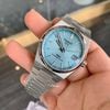 Đồng hồ cặp đôi Tissot PRX Powermatic80 T137.407.11.351.00 & T137.207.11.351.00 bản máy cơ ETA , iceblue Rep1:1