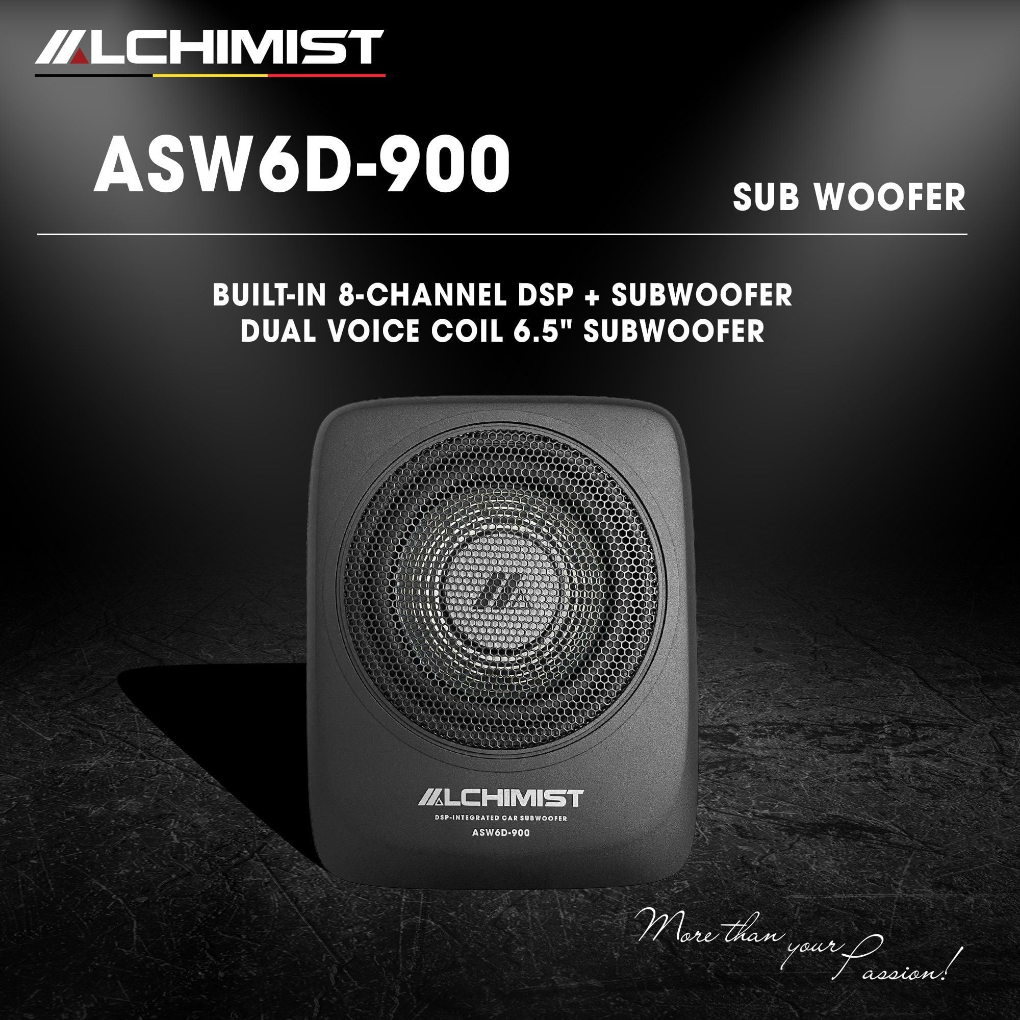 Loa Sub Ô tô Liền DSP Khuếch Đại Âm Thanh Alchimist ASW6D-900