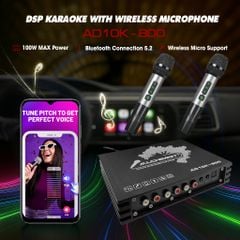 DSP Kèm Mic Hát Karaoke Trên Xe Ô Tô, Cắm Giắc nguyên bản Không Cần Đấu Nối Trên Màn Hình chính cho Loa ô tô
