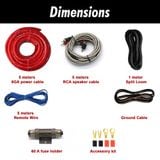 Bộ kit nguồn chất lượng cao lắp loa sub hơi, sub điện xe ô tô 8GA loại cao cấp MDK bản cải tiến