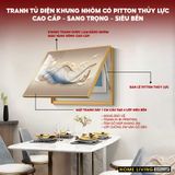 Khung tranh che bảng điện, tủ điện sang trọng che aptomat bảng điện khung nhôm có pitton thủy lực