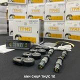 Cảm biến áp suất lốp TPMS cảnh báo Tiếng Việt 2023 van TRONG màn hình LED đa sắc bản quốc tế pin NL mặt trời BH 12 tháng