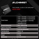 DSP Bộ Khuếch Đại Âm Thanh Ô Tô Kỹ Thuật Số Alchimist AD2C-2800 DSP 2 kênh lắp đặt sub gầm đôi hoặc loa cánh cho Loa ô tô