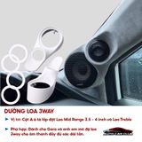Dưỡng loa độ cột A gắn loa mid trung 10cm , treble 6cm chất liệu nhựa ABS trắng giá đỡ loa cột A cho loa Tweeter - Phụ kiện loa