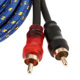 Dây AV Đồng Nguyên Chất Cao Cấp 4 Đầu Hoa Sen RCA Hifi Audio mạ vàng cao cấp vỏ chống nhiễu dài 5 mét AV24k