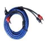 Dây AV Đồng Nguyên Chất Cao Cấp 4 Đầu Hoa Sen RCA Hifi Audio mạ vàng cao cấp vỏ chống nhiễu dài 5 mét AV24k