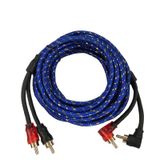 Dây AV Đồng Nguyên Chất Cao Cấp 4 Đầu Hoa Sen RCA Hifi Audio mạ vàng cao cấp vỏ chống nhiễu dài 5 mét AV24k