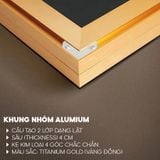 Khung tranh che bảng điện, tủ điện sang trọng che aptomat bảng điện khung nhôm có pitton thủy lực