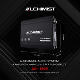 BỘ KHUẾCH ĐẠI ÂM THANH 6 KÊNH ALCHIMIST AD-E600 ECO SERIES 4 ĐƯỜNG HIGH LEVEL 4 CÁNH VÀ LOA SUB GẦM