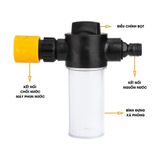 Bình tạo bọt, gắn kèm máy rửa xe Xịt Bọt Tuyết Rửa Xe Hơi Tiện Lợi dễ sử dụng