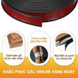 Nẹp U Viền cạnh bàn chất liệu TPE màu đen có sẵn băng dính  dẻo, bền, chống ẩm dài tùy chọn