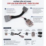 Dây giắc tín hiệu Sub cho VF3, VF5-6-7, Limo Green VinFast - lắp đặt nguyên bản Plug&Play