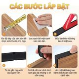 Nẹp U Viền cạnh bàn chất liệu TPE màu đen có sẵn băng dính  dẻo, bền, chống ẩm dài tùy chọn