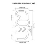 Gioăng cao su khung cửa  xe tải , xe container kích thước 37mm x 14mm