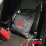 Gối Gấp Ô Tô Mitsubishi 3 Trong 1 Đa Năng Vừa Là Gối Vừa Là Chăn, Mềm Mịn Sang Trọng