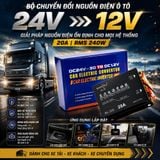 Bộ Đổi Nguồn 24V - 12V Dành Cho Xe Tải - Công Suất 240W 20A Lắp Loa Sub Ô Tô,Màn Hình Android
