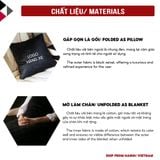 Gối và chăn (mền) 2 trong 1 (logo HÃNG XE) - Sử dụng làm tựa lưng, chăn đắp văn phòng hoặc ô tô tiện dụng