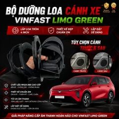 Bộ Dưỡng Loa Cánh Xe Vinfast Limo Green - Lắp Loa Tròn 4 inch - Thiết Kế Đẹp Chuẩn Zin - Lắp Đặt Dễ Dàng