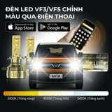 Đèn pha VinFast Vf3, Vf6 H7 3 Màu chỉnh qua App Mobile dành cho Đèn Pha Cos Cho Ô Tô phá Sương Mù
