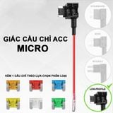 Giắc Chia Cầu Chì Ô Tô, Xe Máy Fuse Tap Chân Lùn Low-Profile Mini – Trích Điện Thiết Bị Ngoại Vi  lấy điện ACC