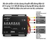 Bộ Đổi Nguồn 24V - 12V Dành Cho Xe Tải - Công Suất 240W 20A Lắp Loa Sub Ô Tô,Màn Hình Android