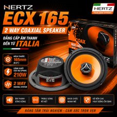 Loa Đồng Trục Italia Hertz ECX 165 - Màng Loa Chống Ẩm Kèm Tweeter Neodymium Cao Cấp