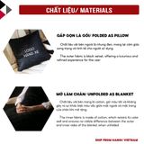 Gối và chăn (mền) 2 trong 1 logo MAYBACH CAO CẤP - Sử dụng làm tựa lưng, chăn đắp Ô TÔ