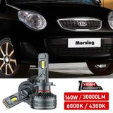 Bóng đèn Cos / pha LED 2 Chiếc cho Kia Morning chân H4 Chùm thấp cao - Trắng 6000K