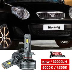 Bóng đèn Cos / pha LED 2 Chiếc cho Kia Morning chân H4 Chùm thấp cao - Trắng 6000K