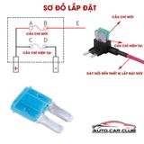 Dây cầu chì cắm thêm xe ô tô Vinfast Lấy điện ACC, REM điện camera hành trình, loa sub, dsp