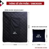 Gối và chăn (mền) 2 trong 1 (logo HÃNG XE) - Sử dụng làm tựa lưng, chăn đắp văn phòng hoặc ô tô tiện dụng