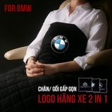 Gối và chăn mền 2 IN 1 Logo BMW - Sử dụng làm tựa lưng, chăn đắp văn phòng và ô tô cao cấp