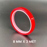 Băng keo cường lực 8mm 2 Mặt trong suốt chất liệu Acrylic siêu bám dính Siêu Chắc Chắn - lõi nhựa