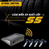Cảm biến áp suất lốp TPMS ô tô xe hơi gắn ngoài cao cấp AUTOCAR Cảnh báo tiếng Việt độc quyền - Pin mặt trời, Màn LCD