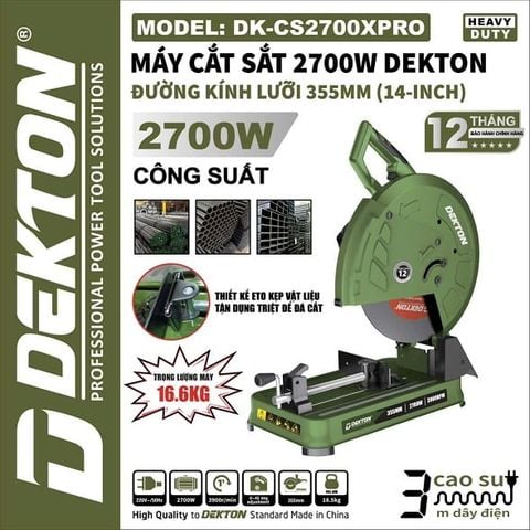 Máy Cắt Sắt Dekton DK - CS 2700 XPRO & XPROMAX