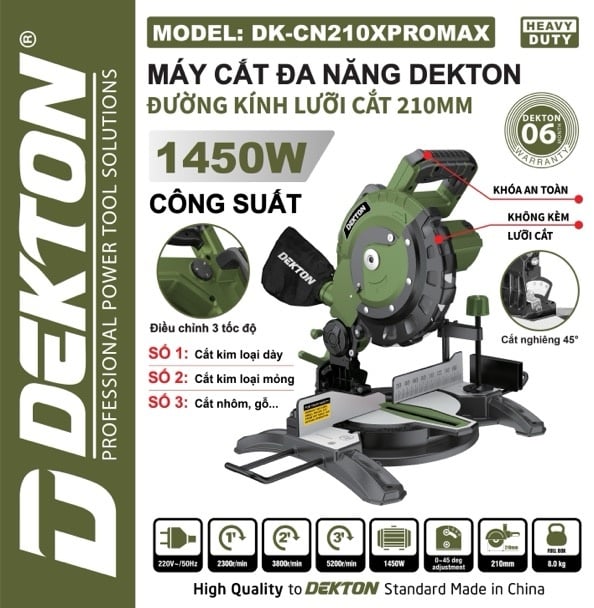 Máy Cắt Nhôm Dekton DK - CN 210 XPROMAX