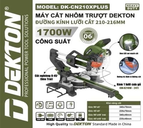 (LIÊN HỆ) Máy cắt nhôm trượt DEKTON DK - CN210XPLUS